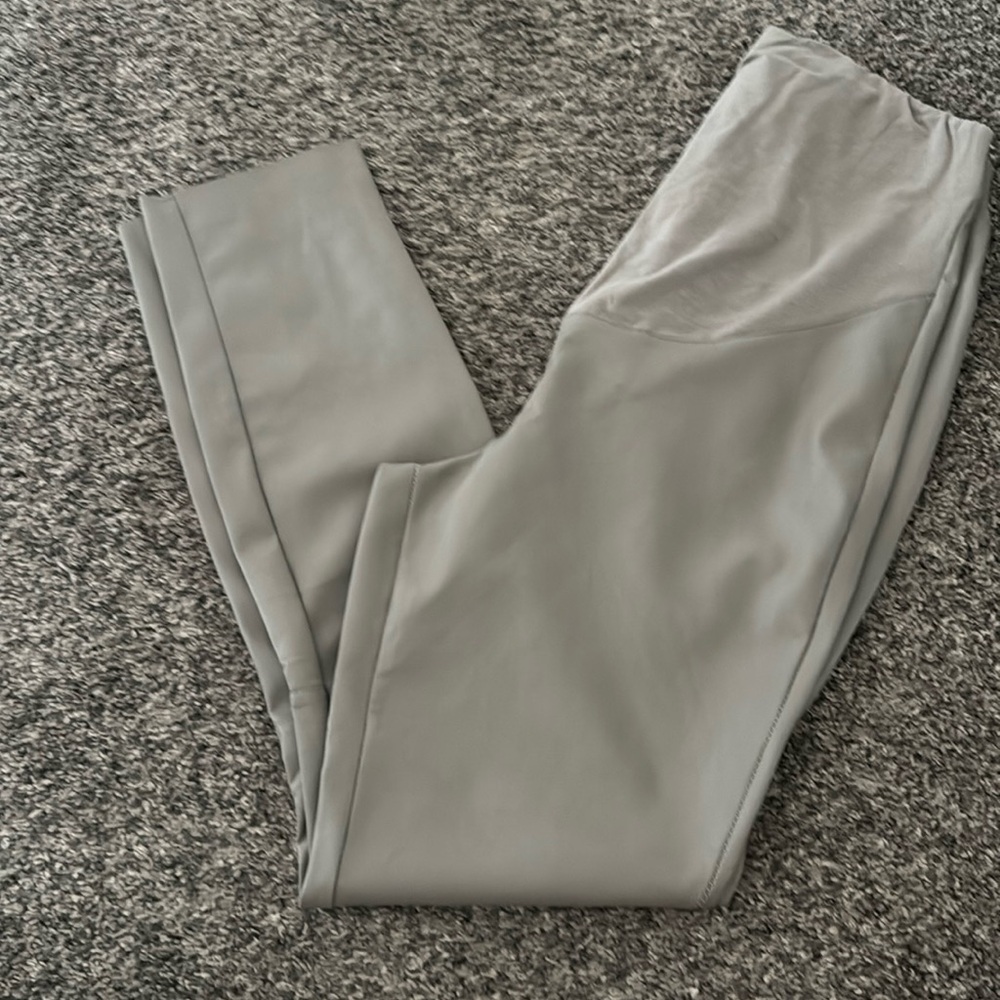 H&M faux leather maternity leggings